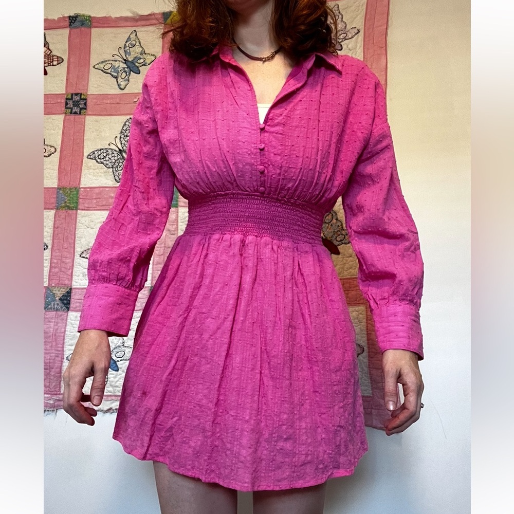 Pink Mini Dress w pockets!